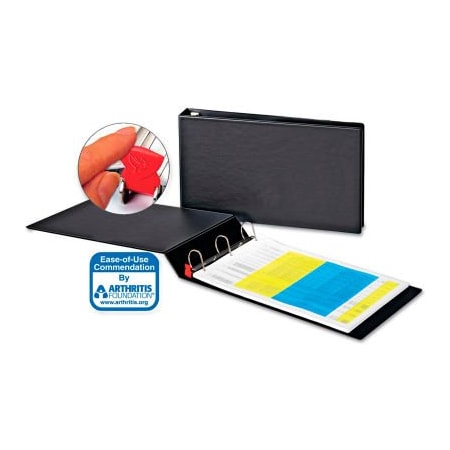 Cardinal Brands Cardinal Easy Open Tabloid 11" x 17" Locking Slant-D Ring Binder, 2", Black 12132